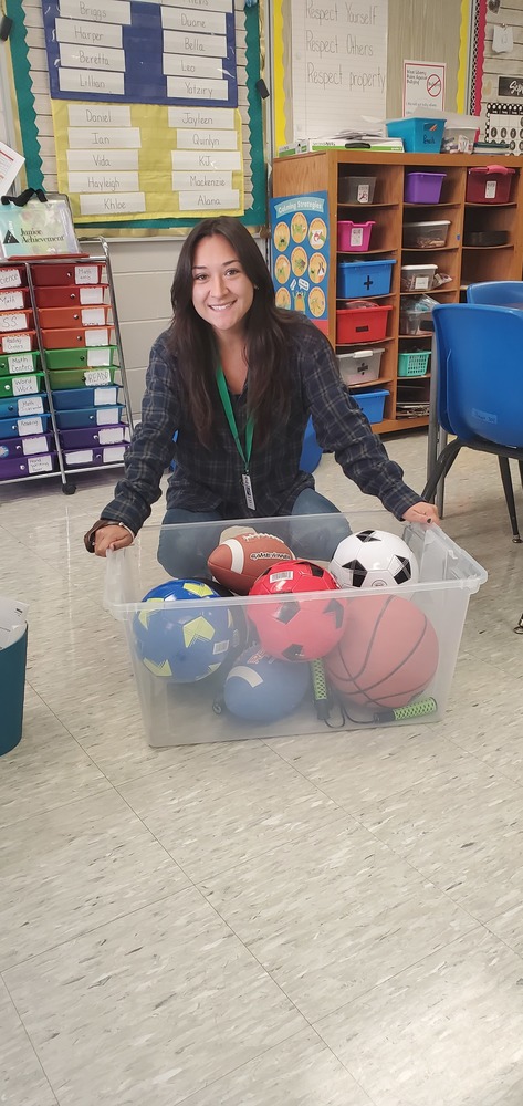 Student teacher going away gift to students