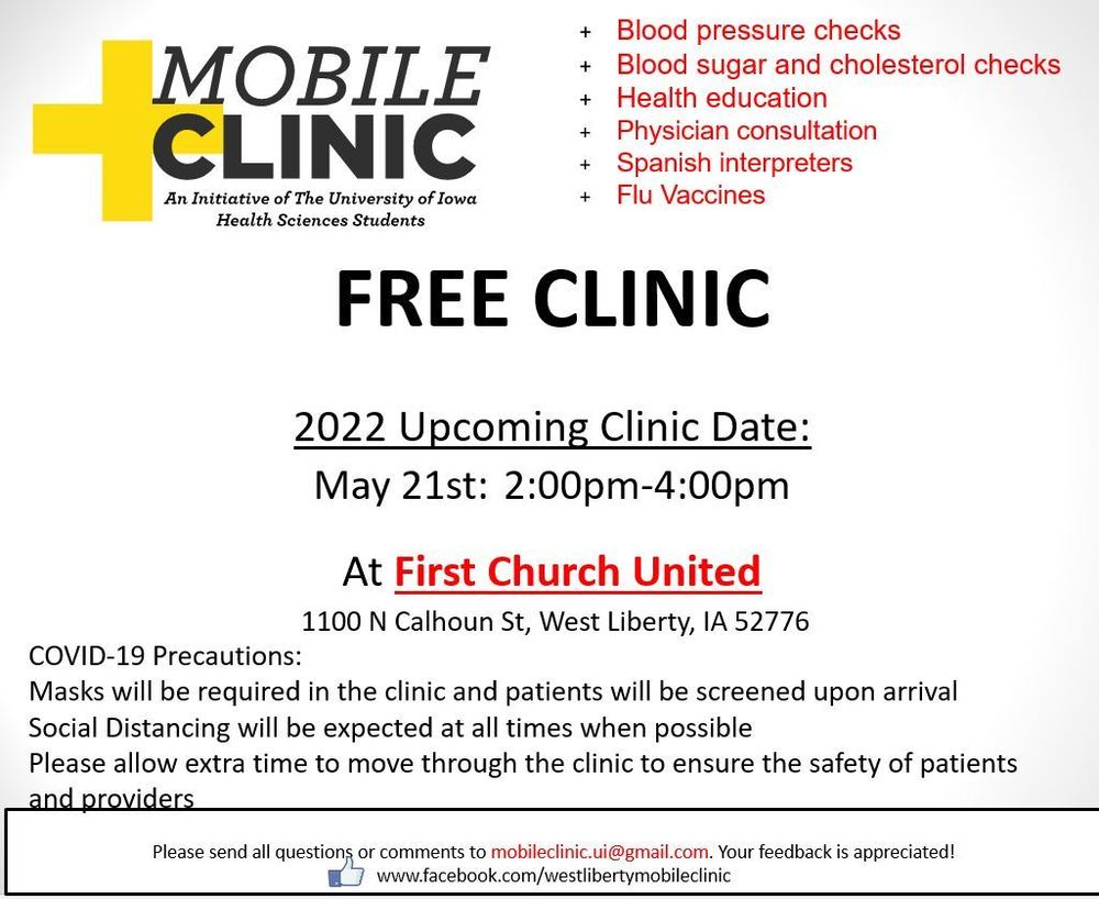 May 21st Mobile Clinic Flyer English