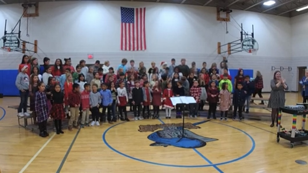 3rd Grade Students sing