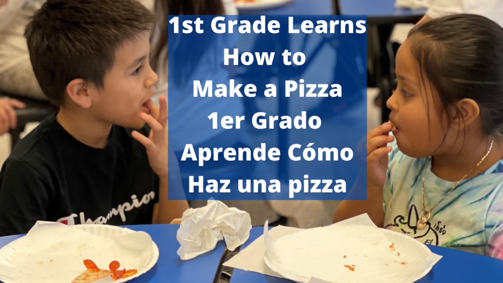 1st Grade Learns How to Make a Pizza