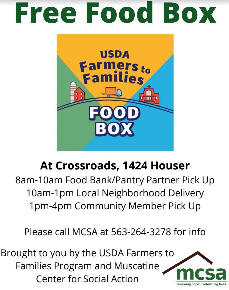 USDA Farmers to Families Food Box Flier