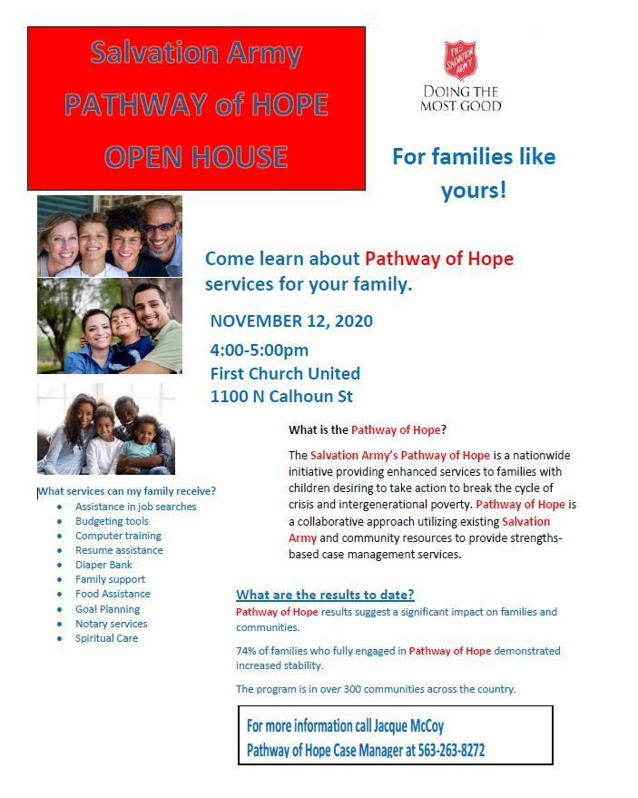 Salvation Army Pathway of Hope Open House in West Liberty
