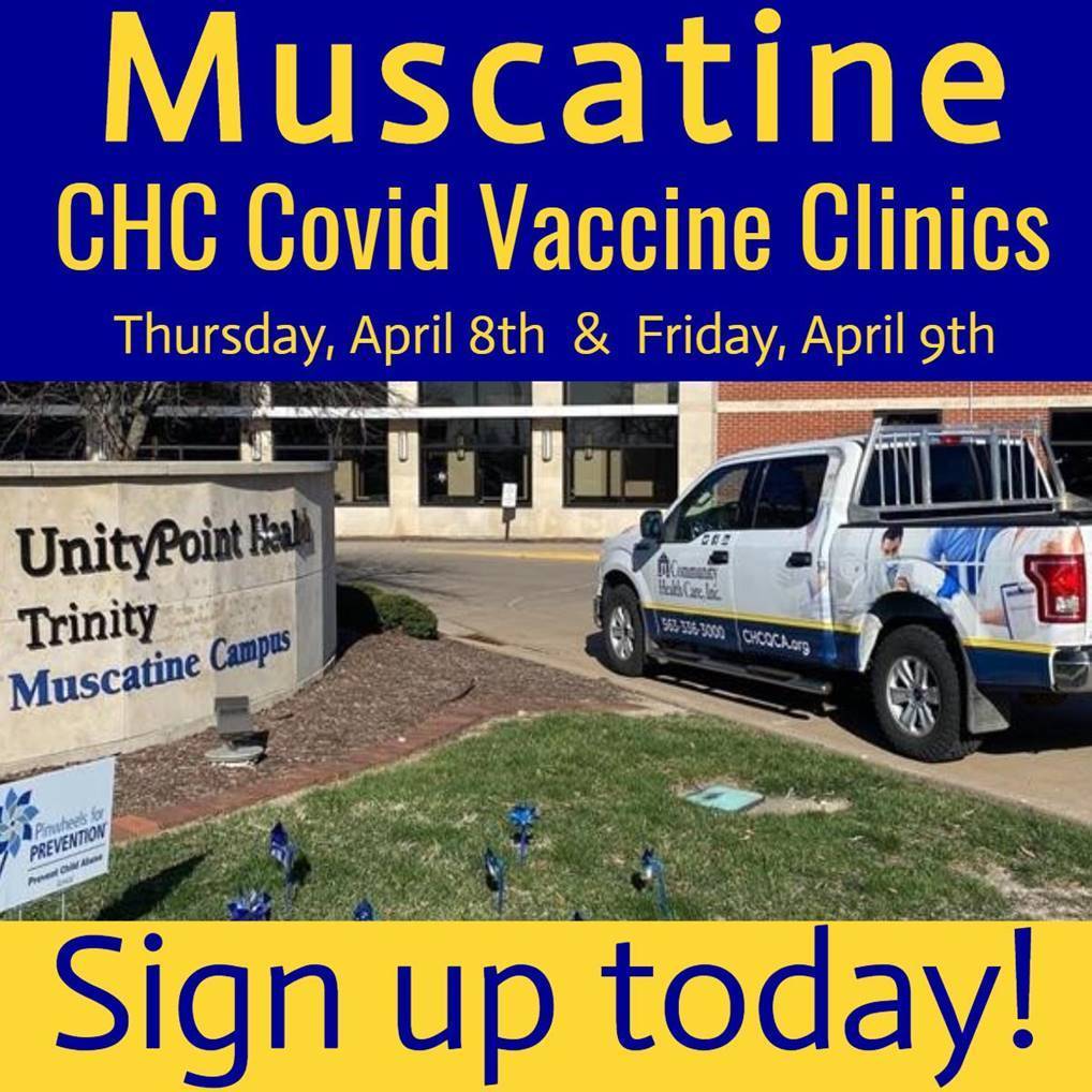 Muscatine CHC COVID Vaccine Clinics Signup