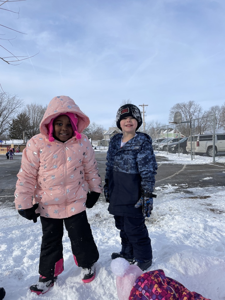 ELC Students playing in the snow.  