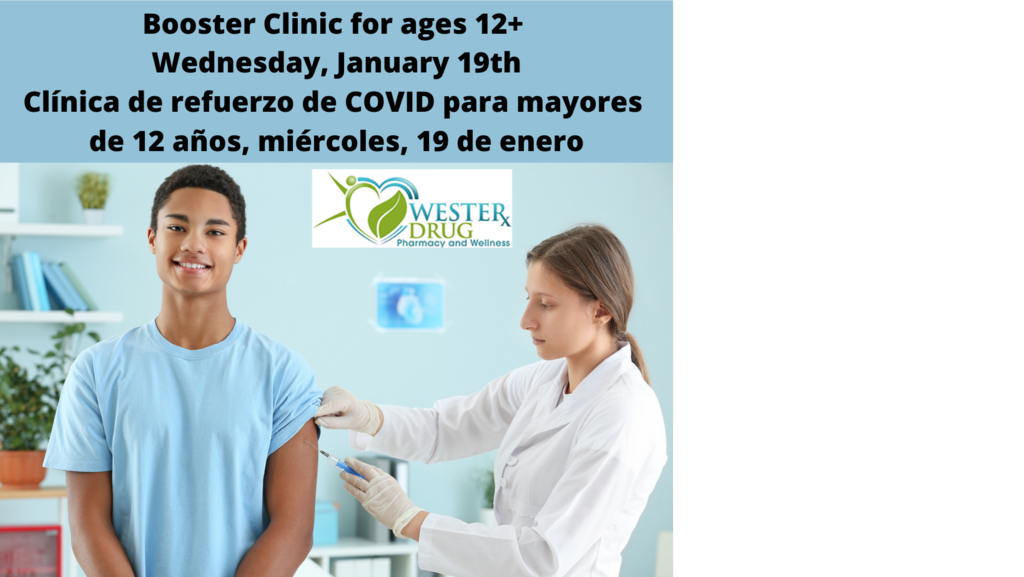 COVID Booster Clinic Wednesday, January 19th