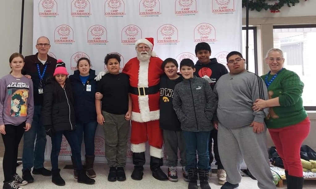 Picture with Santa at Camp Courageous