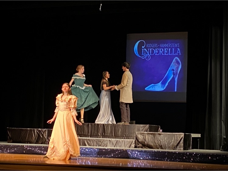 Jaylyn Burroughs, Alyssa Stagg, Xochitl Meraz, and Mason Benedict perform Step Sisters Lament from Cinderella